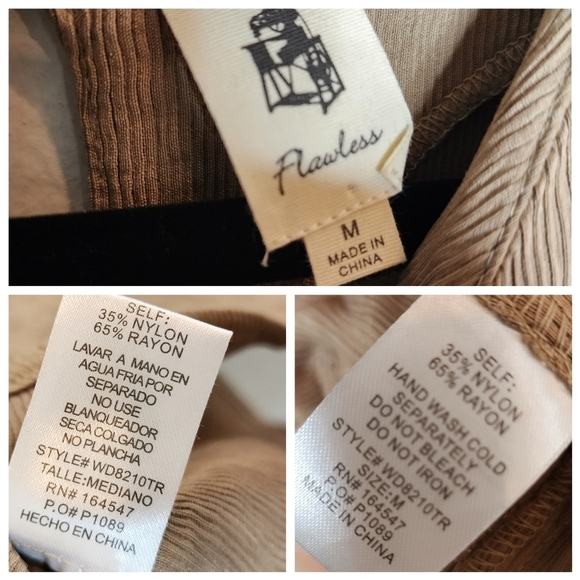 Flawless tan dress with pockets. Stretch waist. 3/4 sleeve. Crinkle fabric. M - Picture 5 of 15